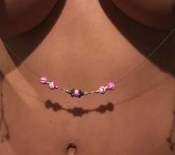 Pink Bead Nipple Chain