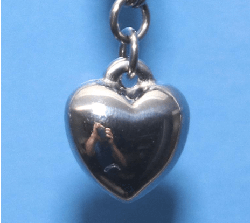 Silver Heart Dangle Pair
