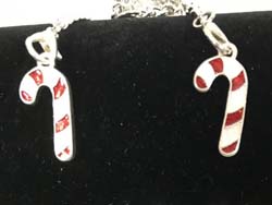 Candy Cane Dangle Pair