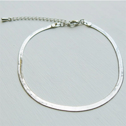 Silver plated Flat Anklet