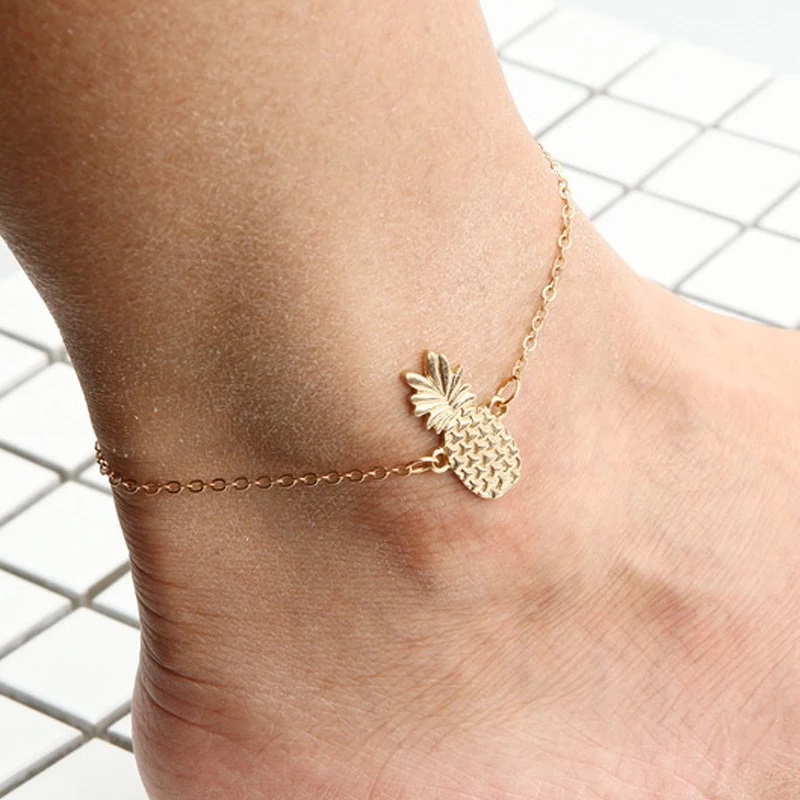 Pineapple Anklet - gold p